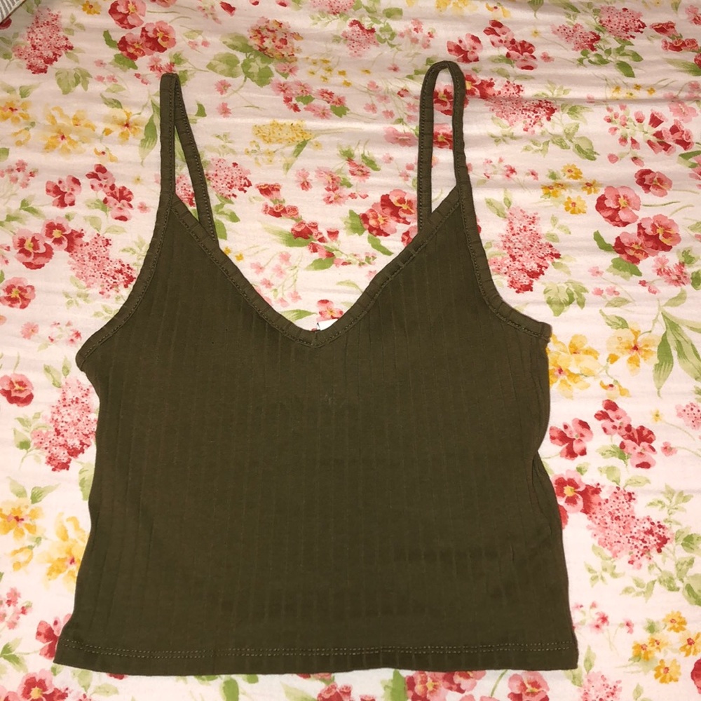 Olive green tank top